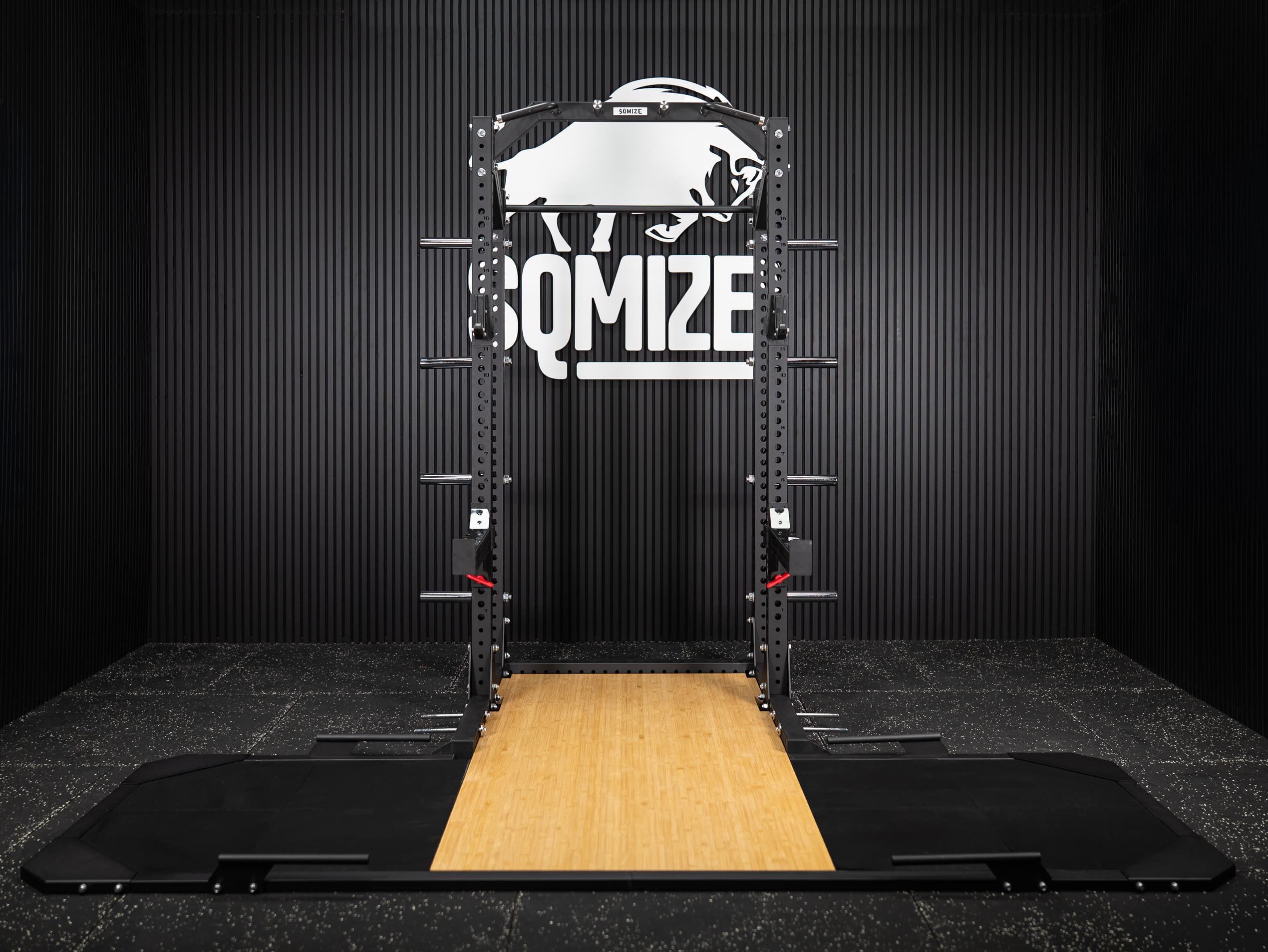 Half Rack mit Weightlifting Platform SQMIZE ELITE CLUB SQ-R334, Höhe 235 cm