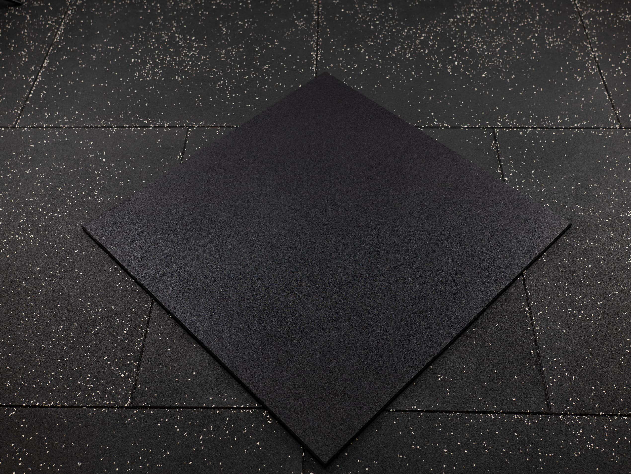 Gym Rubber Mat SQMIZE® GRMB100-15, 15 mm, schwarz pur