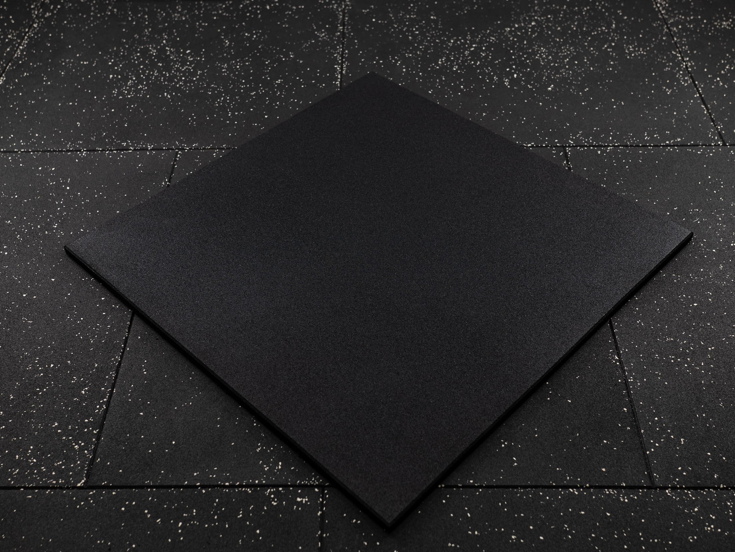 Gym Rubber Mat SQMIZE® GRMB100-25, 25 mm schwarz pur